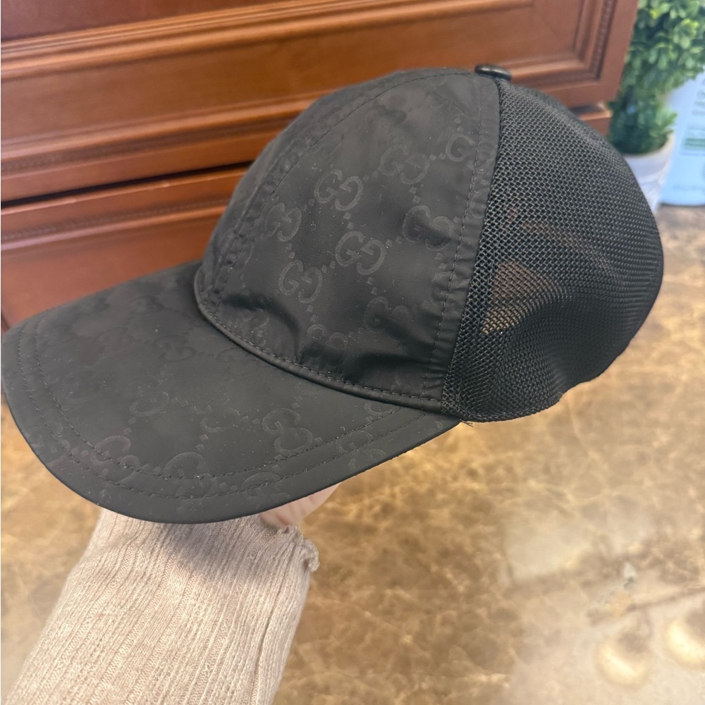 Gucci Black Monogram Cap - Picture 6 of 6